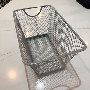 Gray wire basket